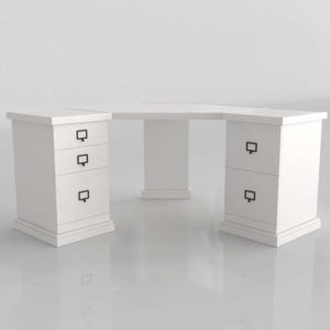 Top Corner Desk Ballard Designs in 3D