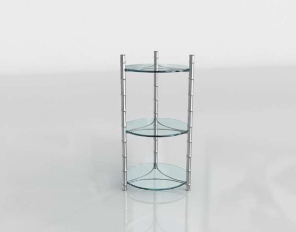 Vintage Round Glass 3D Table