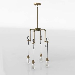 Overstock Kichler Lighting Rumer Collection Brass Mini Chandelier