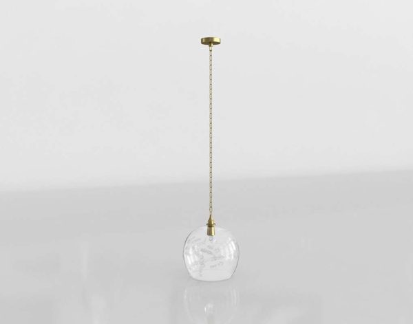 Anthropologie Etched Globe Pendant Clear