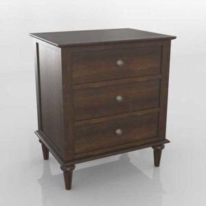 LaylaGrace Henry Three Drawer Nightstand