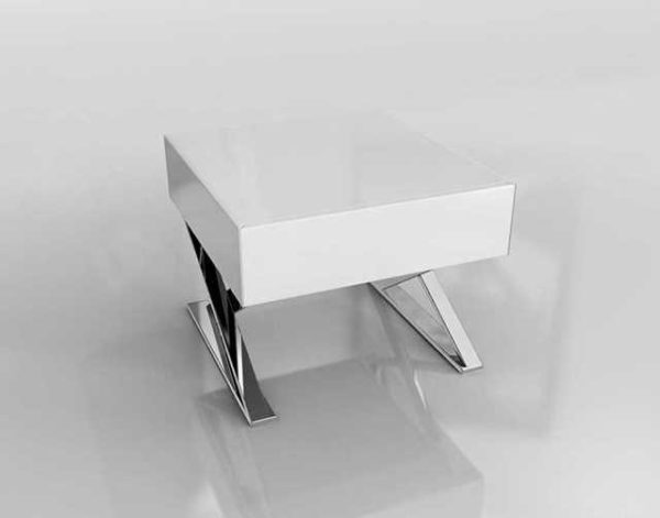 LexMod Sector Nightstand White