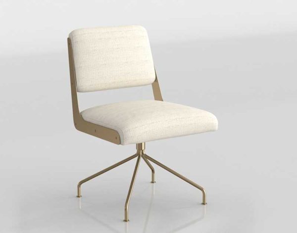 CB2 Rue Cambon Office Chair Touche Cream