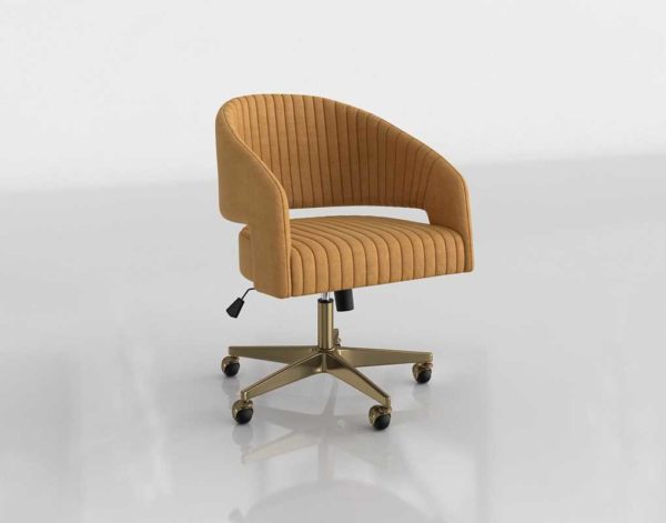CB2 Channel Suede Office Chair