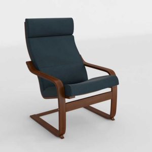 ikea-poang-armchair-medium-brown-hillared-3d