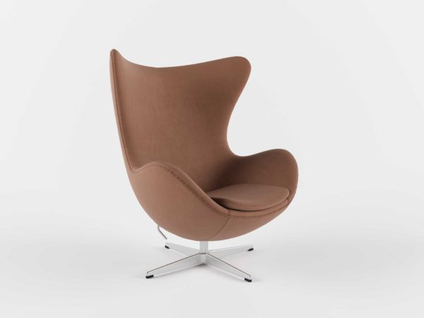 Egg Chair in Grace Leather Walnut