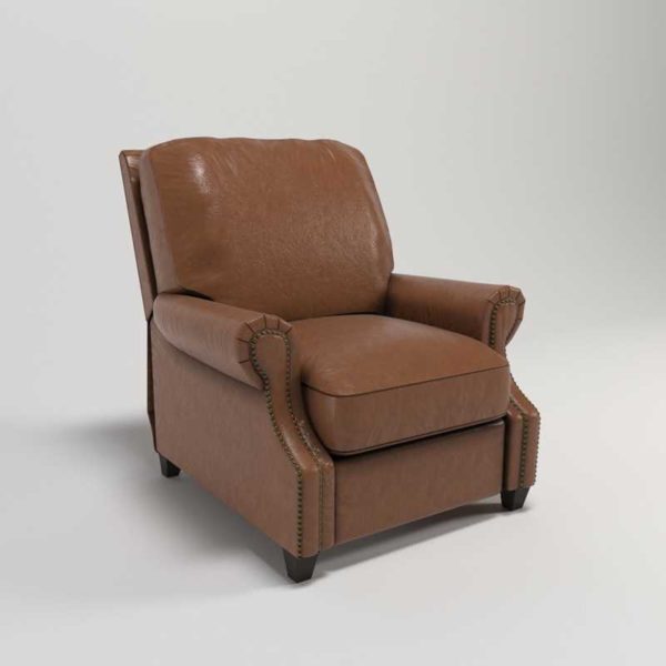 PotteryBarn James Leather Recliner Signature Maple