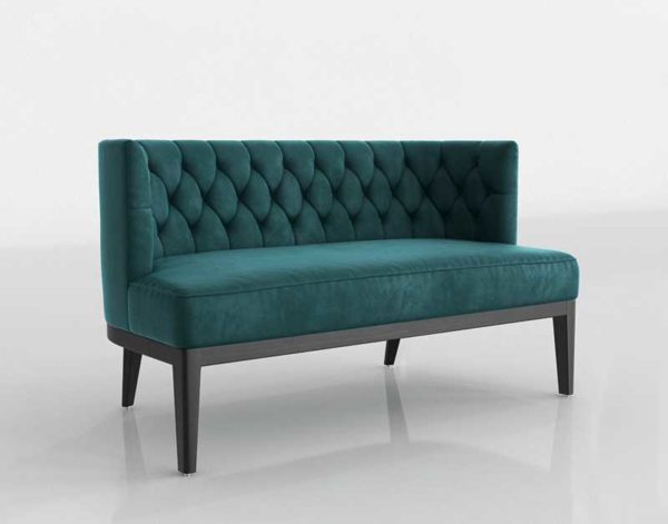 CB Grayson Tufted Settee Variety Teal