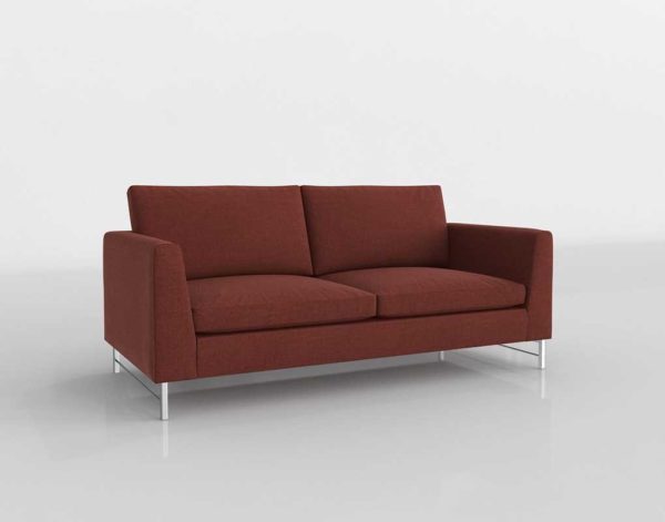 CB Tyson Apartment Sofa Stainless Steel Base Vail Chili
