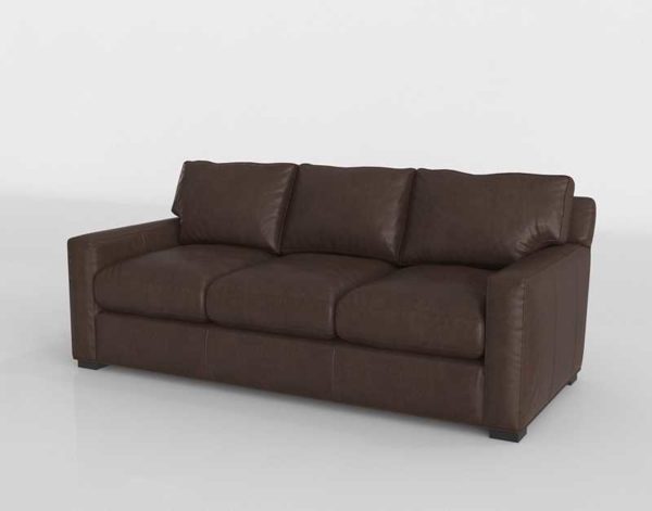CB Axis II Leather 3 Seat Sofa Lavista Chestnut