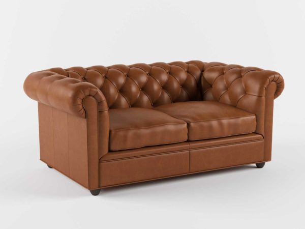 Potterybarn Chesterfield Leather Sofa Signature Maple