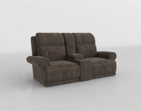 Sofa Reclinable 3D Biplaza con Posavasos