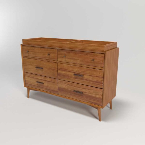 WestElm Mid-Century 6-Drawer Changing Table Acorn