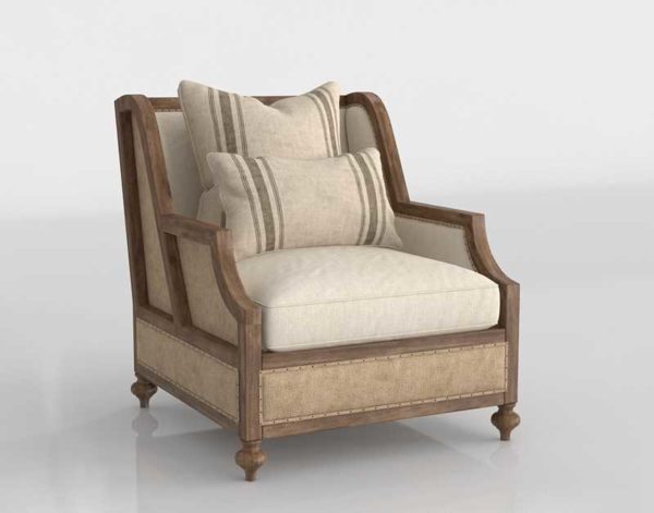 RCWilley Magnolia Home Furniture Linen & Burlap Chair