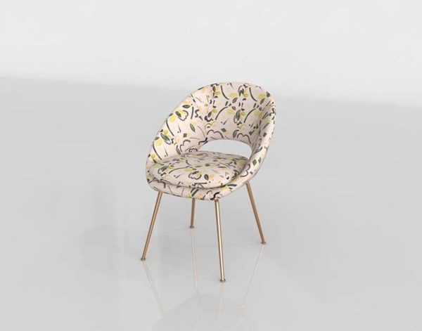 Westelm Orb Upholstered Dining Chair Pop Art Jacquard
