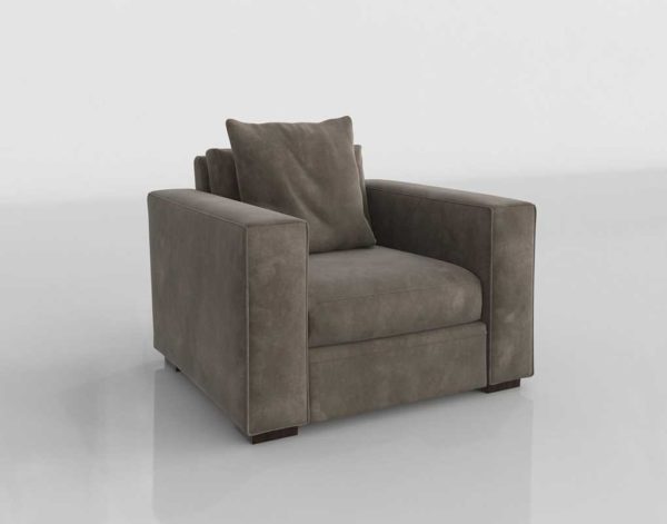 Glancing Eye and Designer 3D Armchair 0122