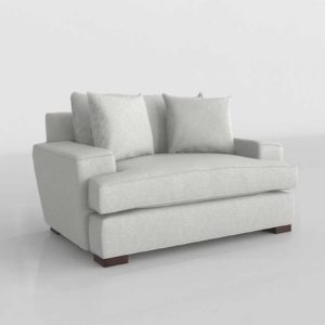 Macys Ainsley 65 Fabric Chair 2 Throw Pillows Ivory