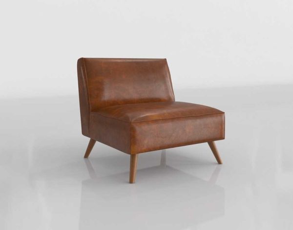 World Market Cognac Bi Cast Leather Huxley Chair