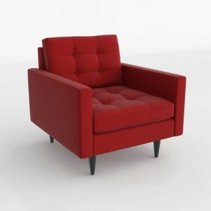 CB Petrie Chair Luxe Crimson