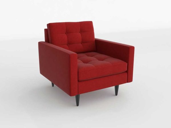 CB Petrie Chair Luxe Crimson