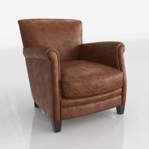 Luxedecor Marshall Club Chair Chestnut Antique Leather