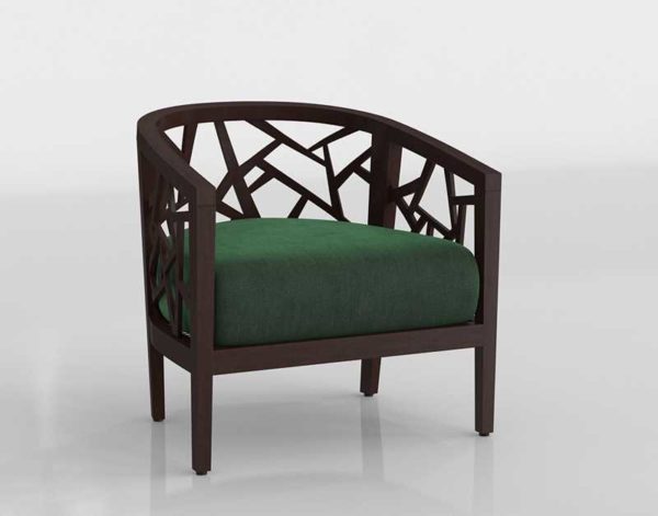 Crateandbarrel Ankara Truffle Frame Chair With Fabric Cushion Como Emerald