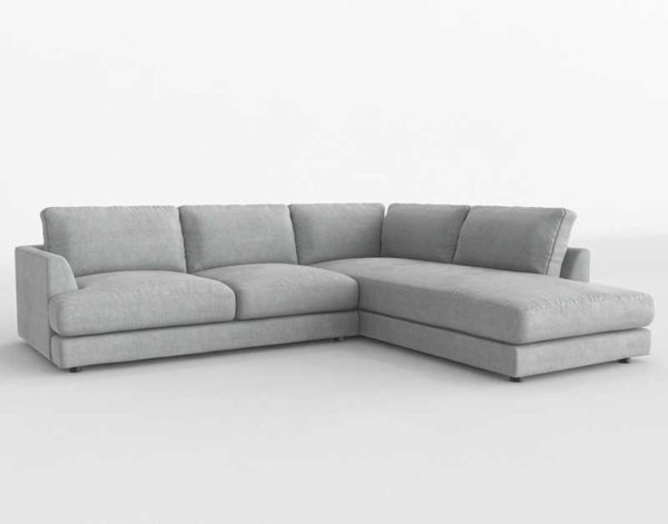 Westelm Haven 2 Piece Terminal Sectional Left Chaise