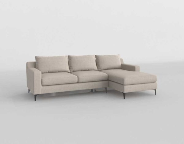 3D Sofa with Left Chaise Longue Interior Define Sloan