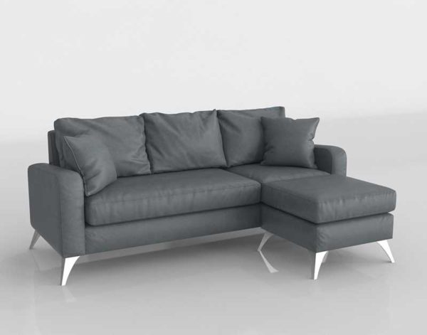 Modelo 3D Sofá Seccional Divano Roma