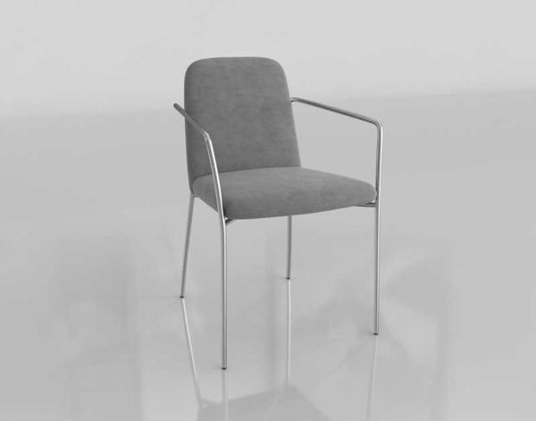 CB2 Paperclip Velvet 3D Dining Chair