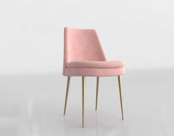 Westelm Finley Low Back Velvet 3D Dining Chair
