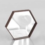 Modelo 3D Espejo Hexagonal Miriana