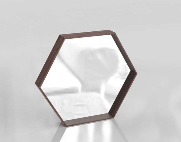 Modelo 3D Espejo Hexagonal Miriana