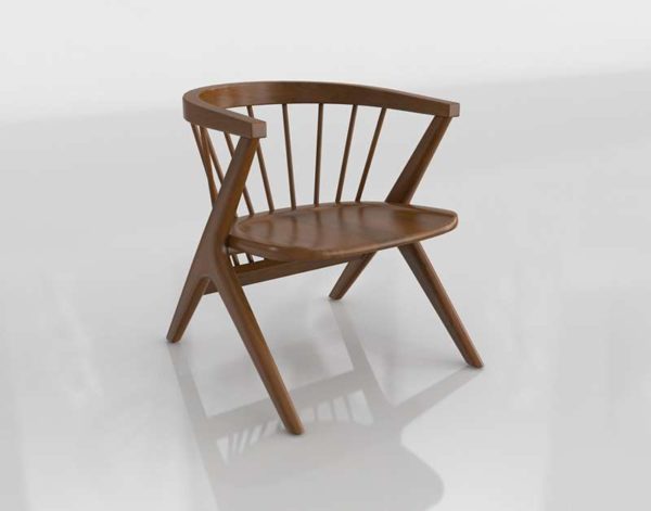 3D Chair Room&Board Soren Walnut