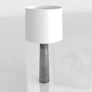 Lampara de Mesa 3D Striped Silver Pillar