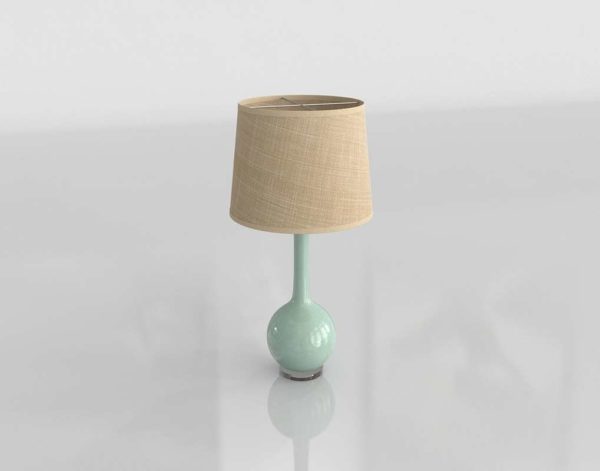 Modelo 3D Lámpara de Mesa Florence Turquesa