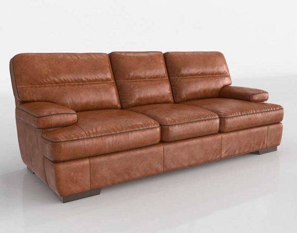 Sofa 3D Cody Chestnut de Piel