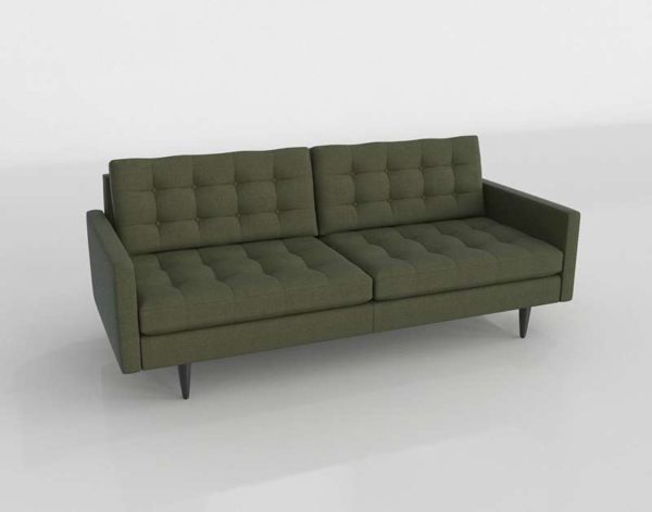 3D Sofa C&B Petrie Midcentury Kilt