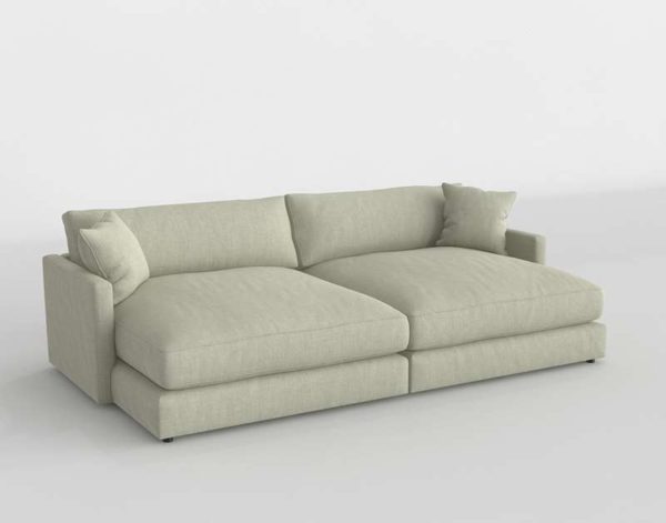 Double Chaise Lounge Sofa 3D Model