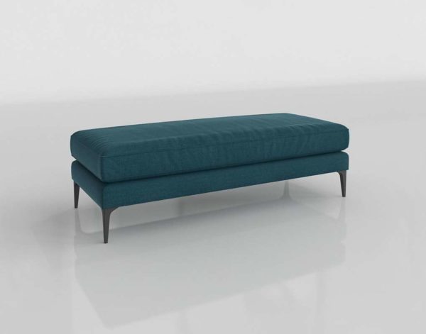 3D Bench WestElm Andes Turquoise