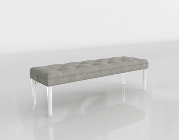 3D Bench Zgallerie Charlotte Acrylic