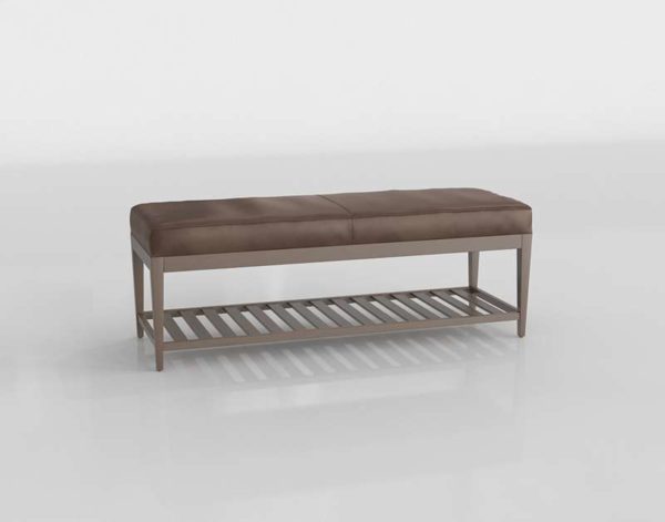 3D Bench C&B Nash Leather Small Brown