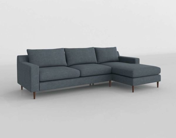 Sofa 3D Chaise Interior Define Sloan Gris