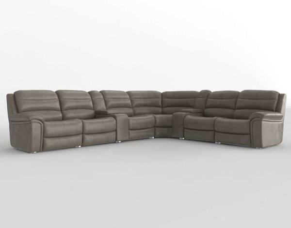 Sofa 3D Seccional WestElm Reclinable Grande