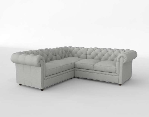 Sofa 3D Seccional PB Chesterfield Tapizado Gris