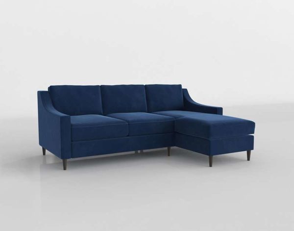 Sofa 3D Seccional WestElm Paidge Reversible