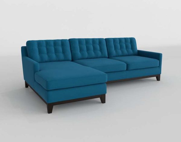 Sofa 3D Seccional C&B Lounge Turquesa