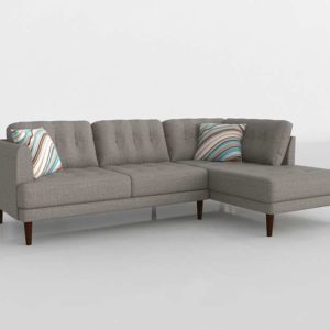 Sofa 3D Seccional Joss&Main Twickenham Gris
