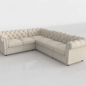Sofa 3D Seccional PB Chesterfield Esquina
