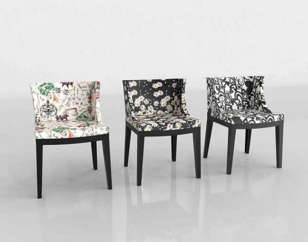 3D Chairs Benlliure&Baixauli Upholstered Mademoiselle